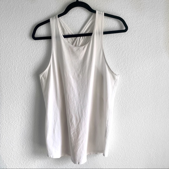 lululemon athletica Tops - LULULEMON White Flowy Keyhole Open Back Tank